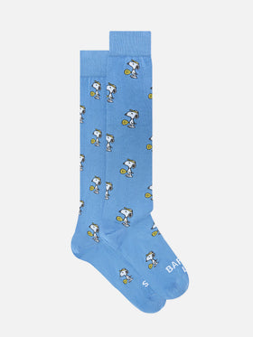 Calzini azzurri con jacquard di Snoopy padel | Special edition