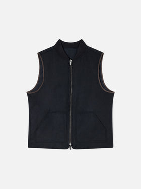 Wendeweste Spencer aus Wollmischung in Navy blue 