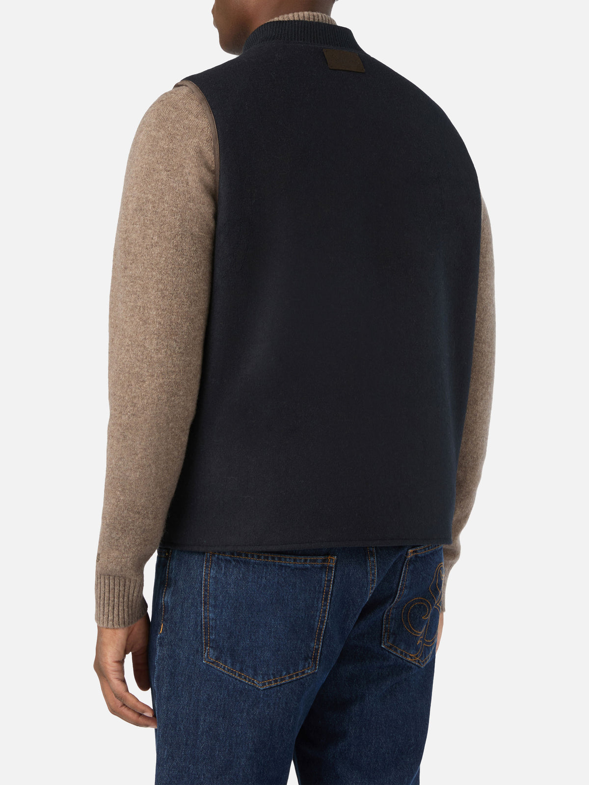 Wendeweste Spencer aus Wollmischung in Navy blue 