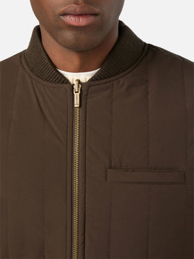 Military green Spencer wool blend reversible vest