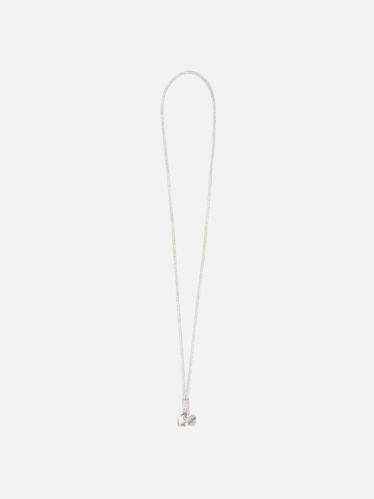 Silver Strass Charm phone strap with logo charm