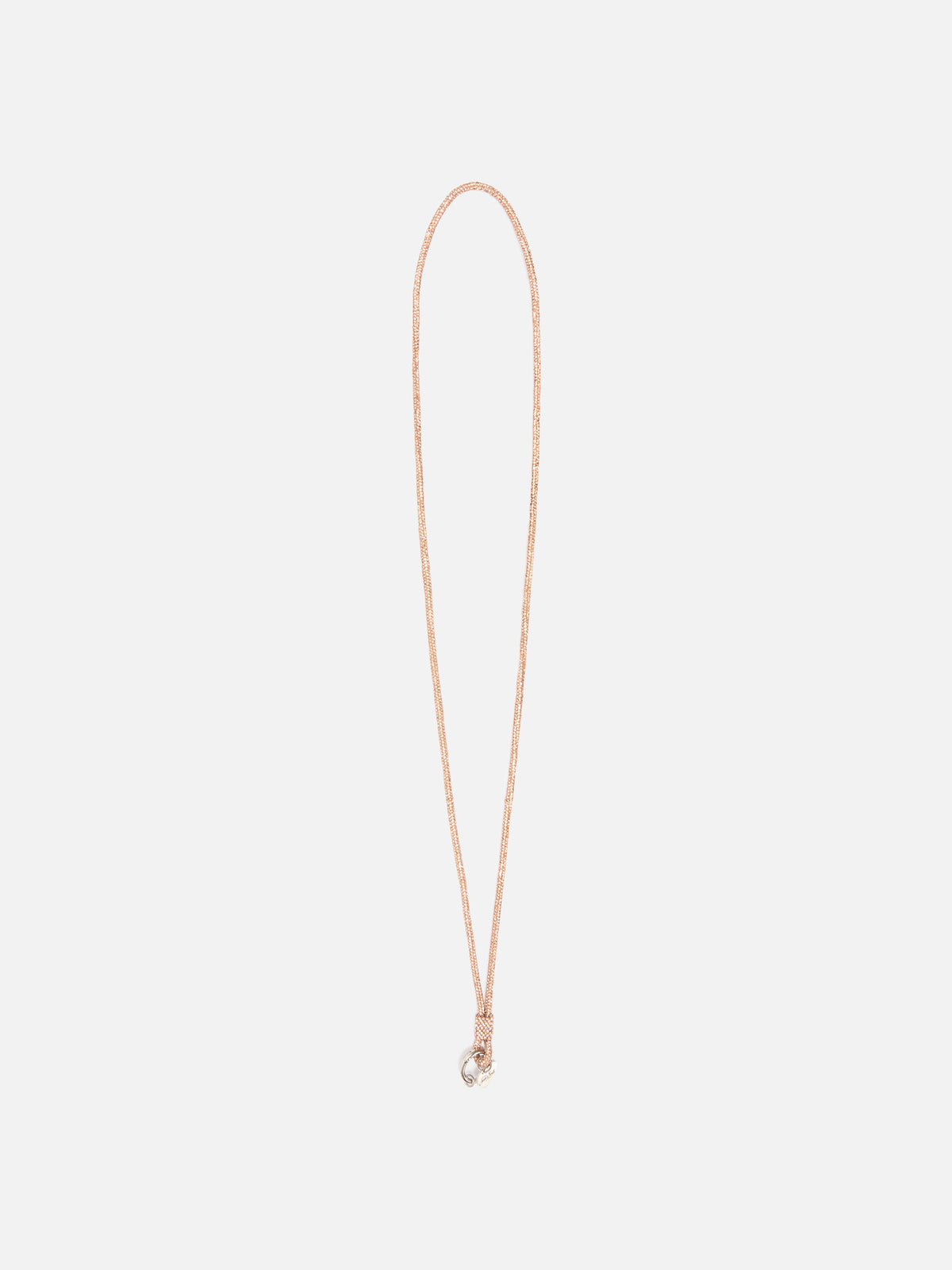Beige Strass Charm phone strap with logo charm