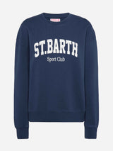 Felpa Stardust blu navy con stampa St. Barth Sport Club