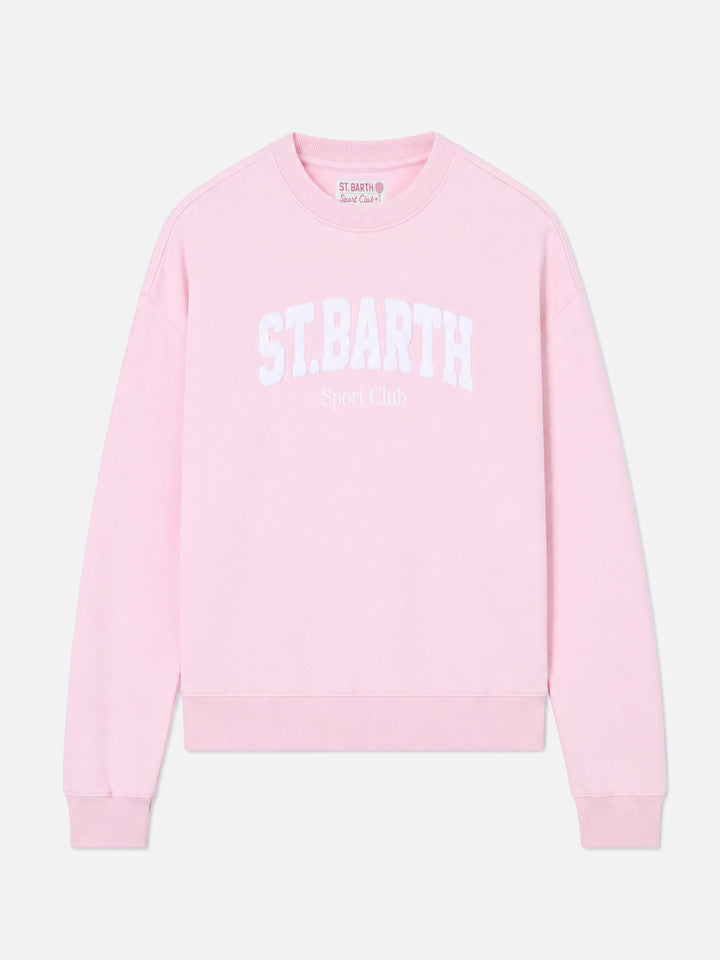 Pink Stardust Sweatshirt mit erhabenem Logo in Frottee-Optik und Sport Club-Stickerei 