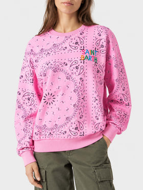 Sweatshirt mit Stardust pink Bandana-Print 