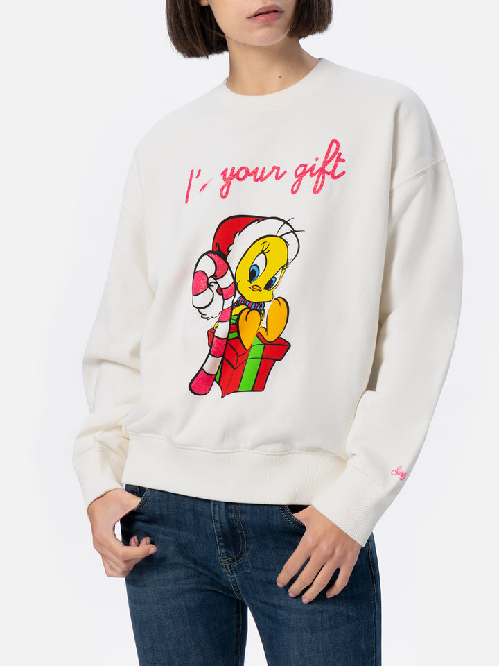 Woman fleece sweatshirt with Tweety print | WARNER BROS - MC2 Saint Barth