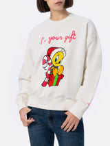 Woman fleece sweatshirt with Tweety print | WARNER BROS