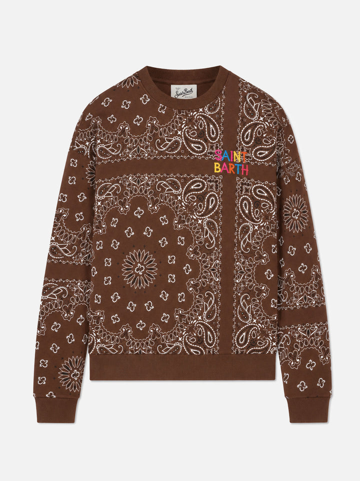 Sweatshirt Brown Stardust avec imprimé bandana 