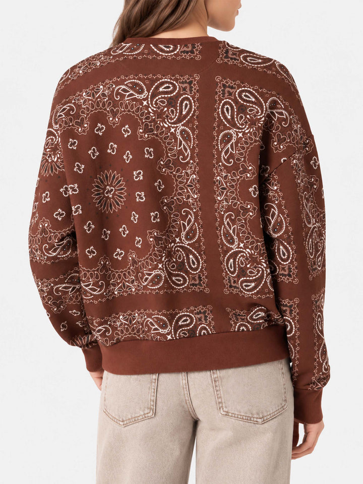 Sweatshirt Brown Stardust avec imprimé bandana 