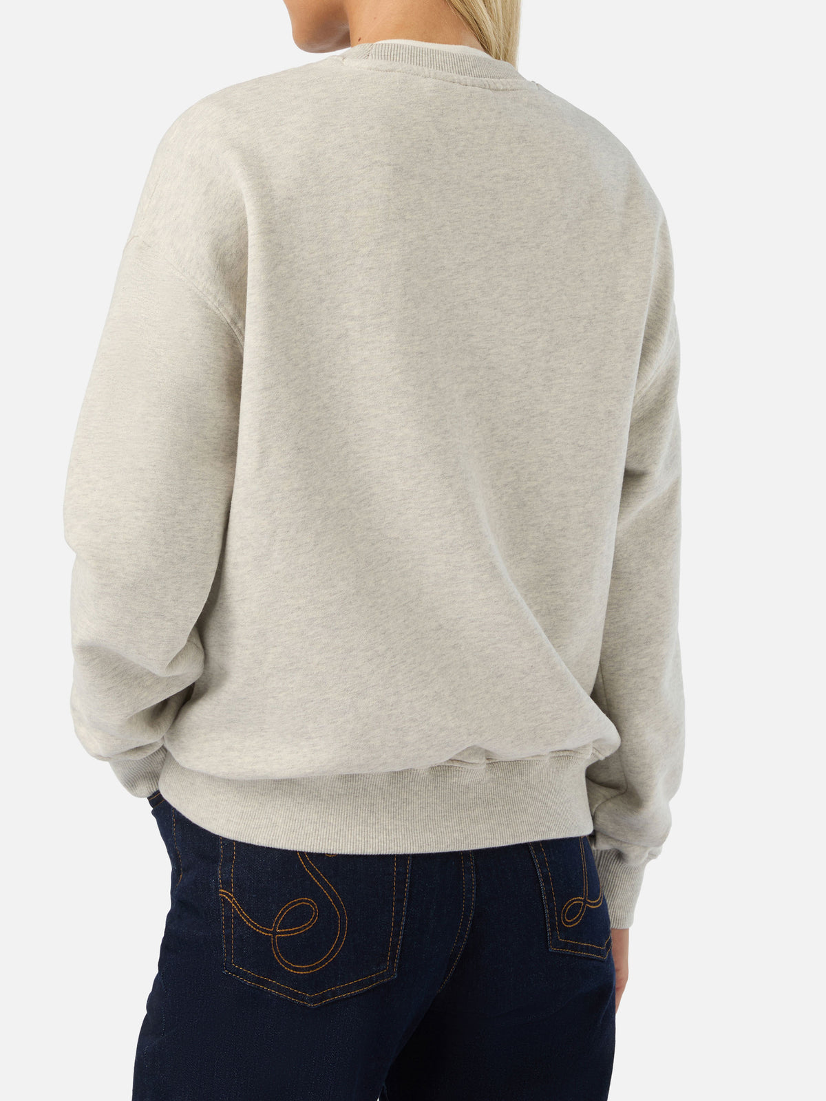 Graues Stardust-Sweatshirt mit Esaurita-Flockprint 