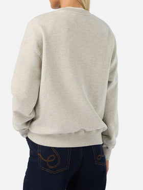 Graues Stardust-Sweatshirt mit Esaurita-Flockprint 