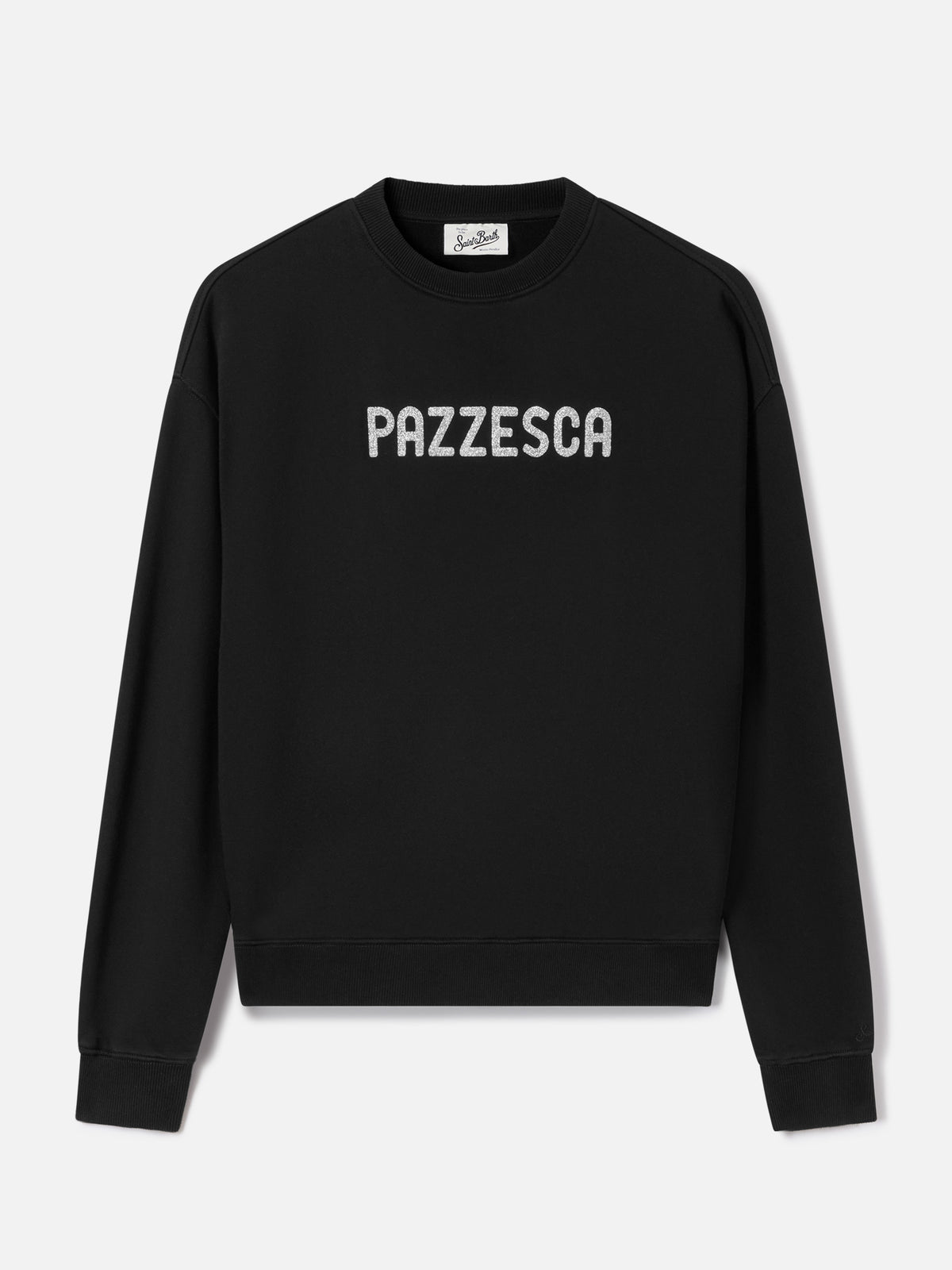 Sweat-shirt Black Stardust avec imprimé glitter Pazzesca 