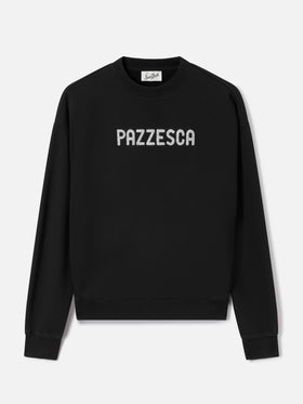 Sweat-shirt Black Stardust avec imprimé glitter Pazzesca 
