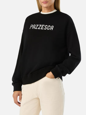 Sweat-shirt Black Stardust avec imprimé glitter Pazzesca 