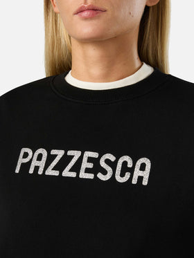 Sweat-shirt Black Stardust avec imprimé glitter Pazzesca 