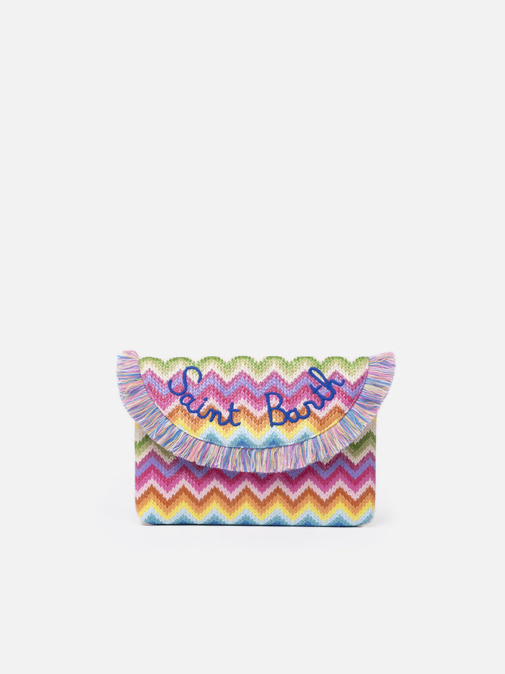 Strohpochette mit Fruchtanhängern