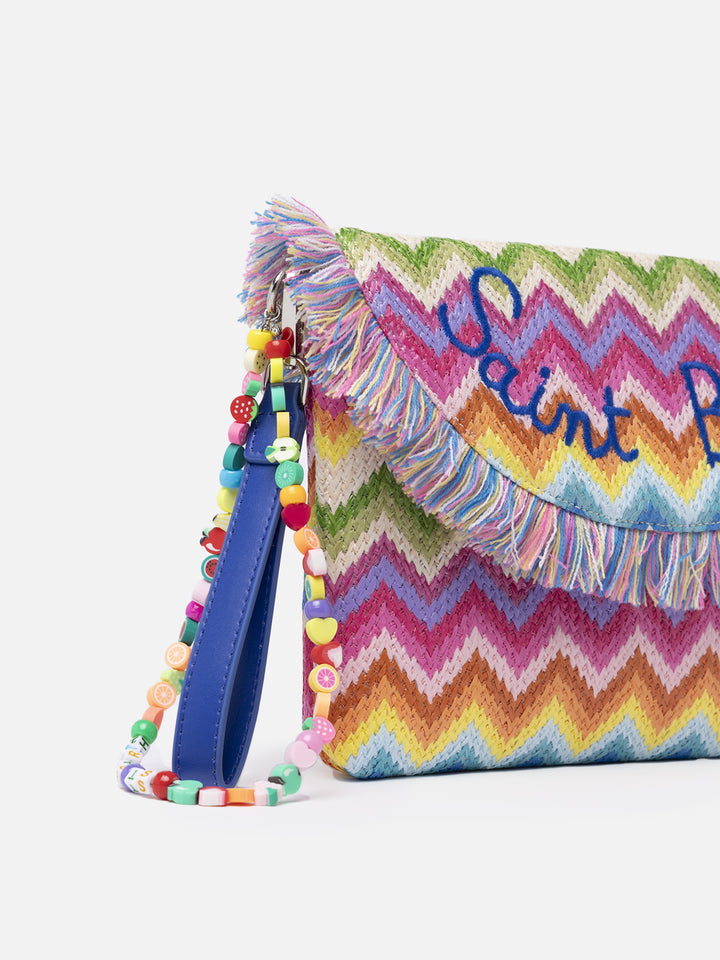 Strohpochette mit Fruchtanhängern
