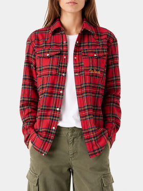 Rotes Flanellhemd im Seattle-Tartan 