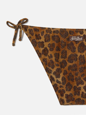 Taffy girls lurex leopard bikini with bralette top