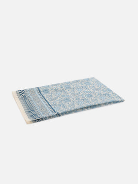 Thaiti long pareo in silk blend with floral batik print