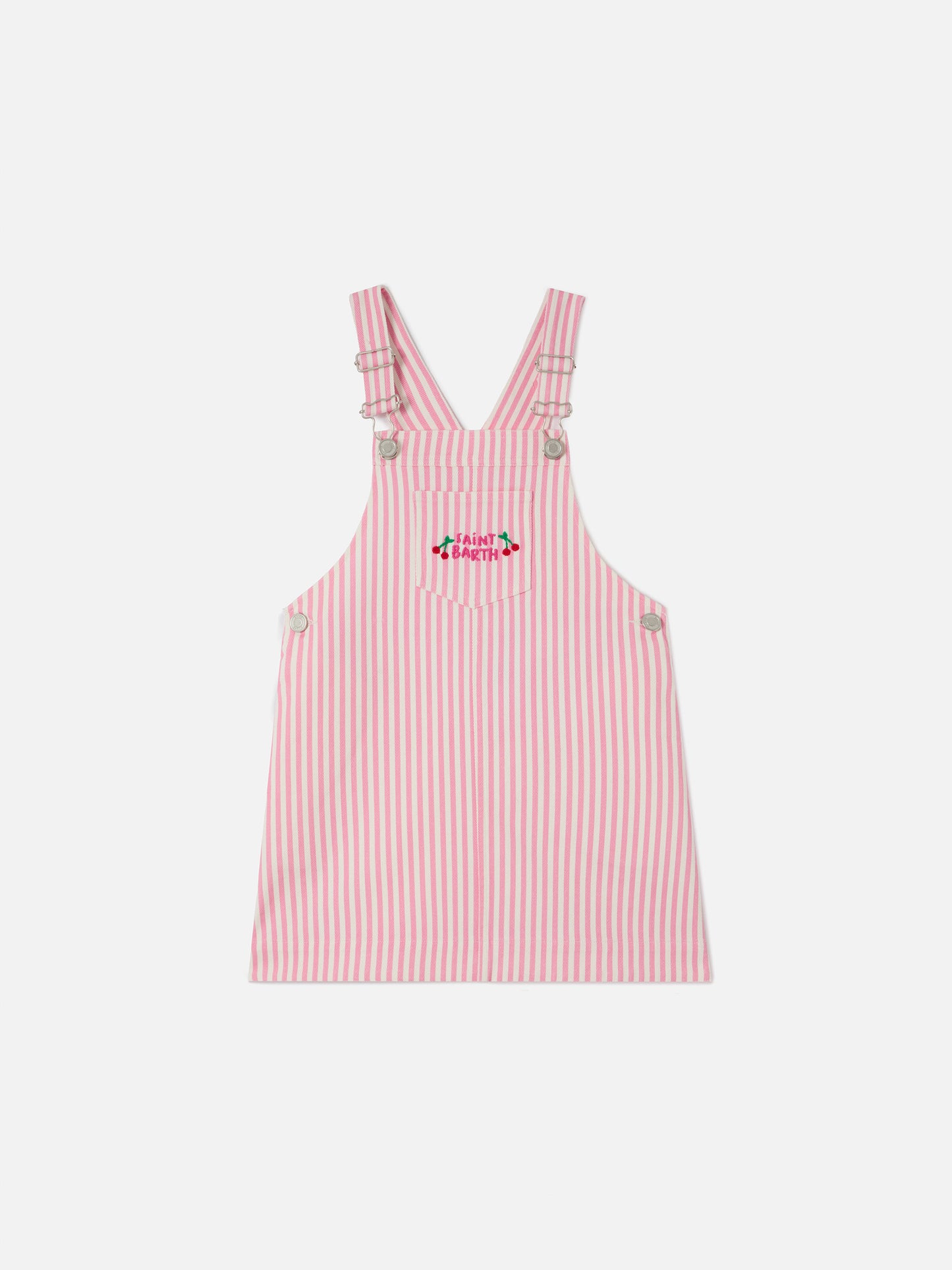 pink denim pinafore dress SKATER DENIM DRESS - Pink