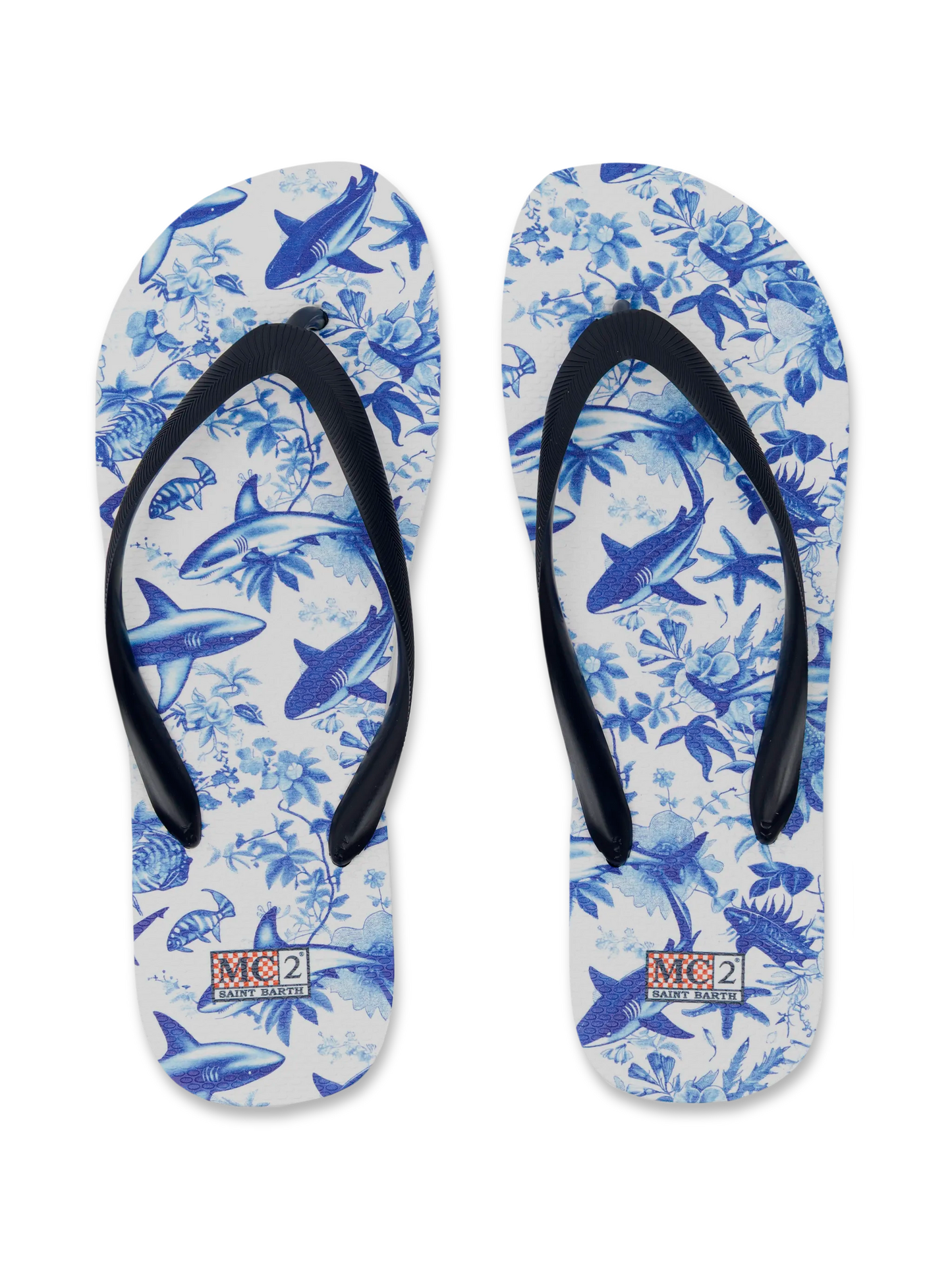 Flip Flops Tommy con stampa squali | AI CO-CREATED DESIGN BY RICKDICK - POWERED BY RED-EYE