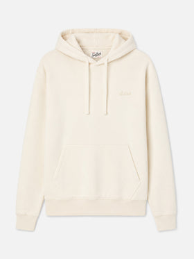 Sweat à capuche Tribeca en coton crème avec broderie St. Barth 