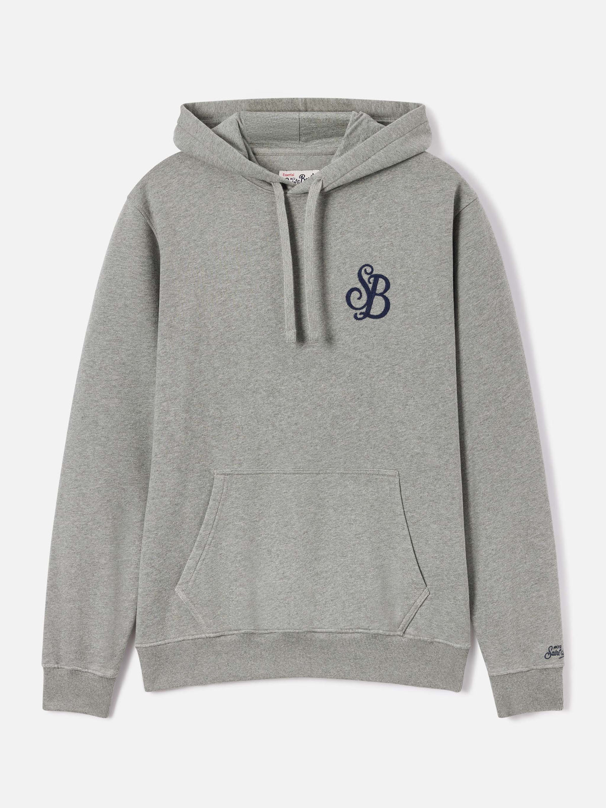 Grey Tribeca cotton hoodie with SB Legacy monogram