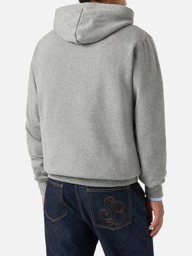 Grey Tribeca cotton hoodie with SB Legacy monogram