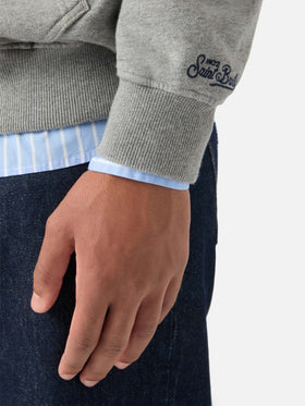 Grey Tribeca cotton hoodie with SB Legacy monogram