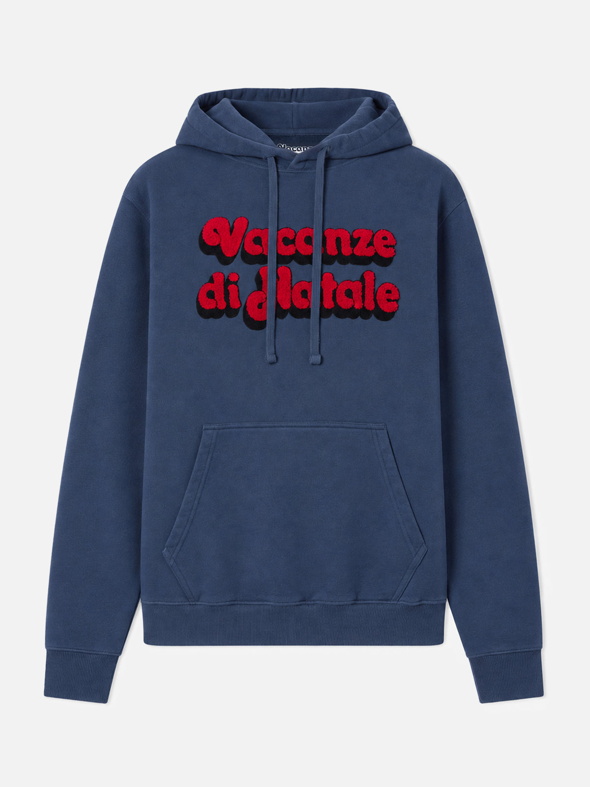 Blaue Tribeca Hoodie aus Baumwolle mit Vacanze di Natale-Stickerei | VACANZE DI NATALE SPECIAL EDITION 