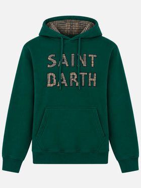 Felpa Tribeca cappuccio patch verde