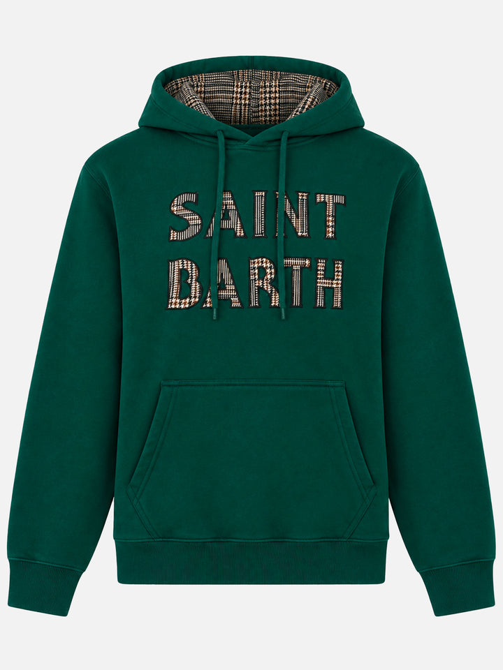 Sudadera con capucha verde Tribeca con parche 