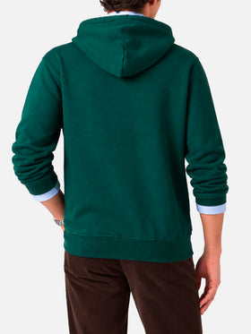 Felpa Tribeca cappuccio patch verde