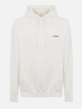 Man off-white sweatshirt Tribeca with St. Barth embroidery