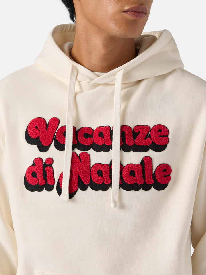 Felpa Tribeca in cotone bianco con cappuccio e ricamo Vacanze di Natale | VACANZE DI NATALE SPECIAL EDITION