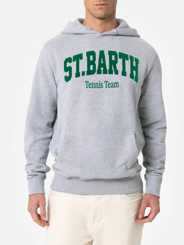 Herren Sweatshirt Tribeca grau mit St. Barth Tennis