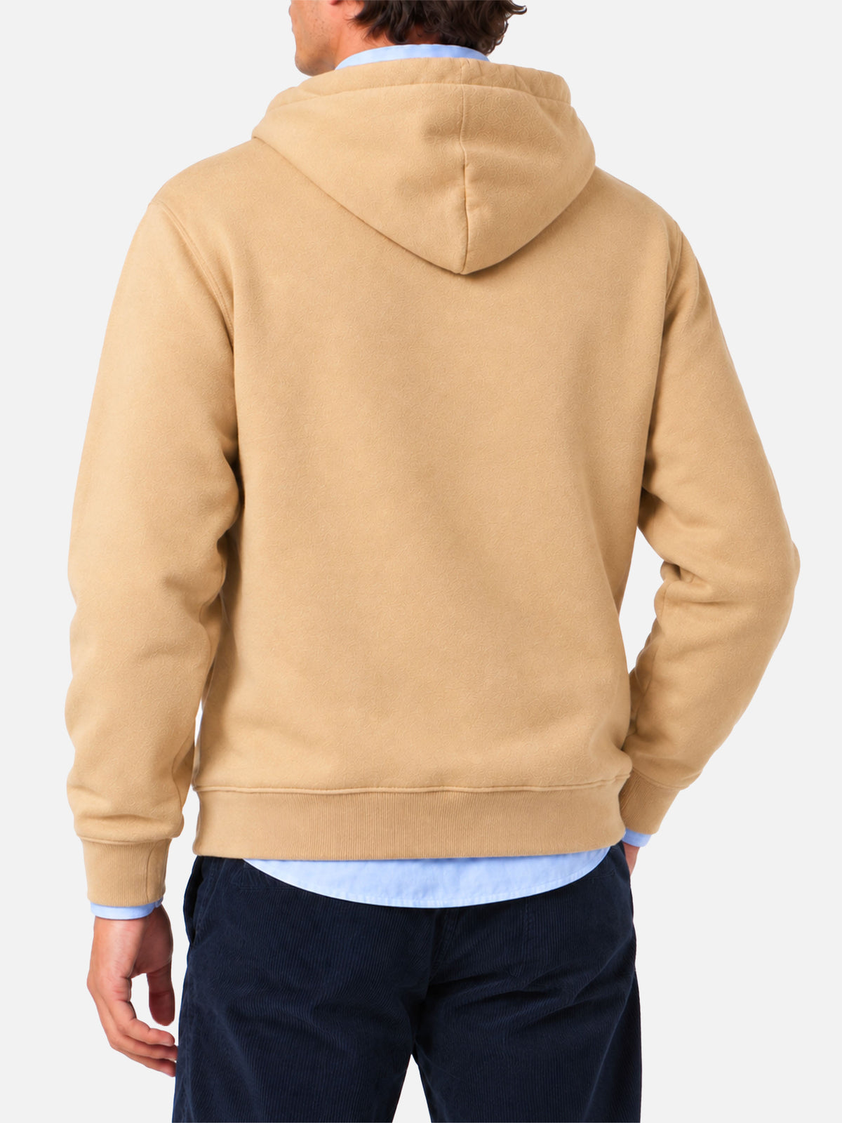 Sudadera con capucha beige Tribeca con parche Cortina 