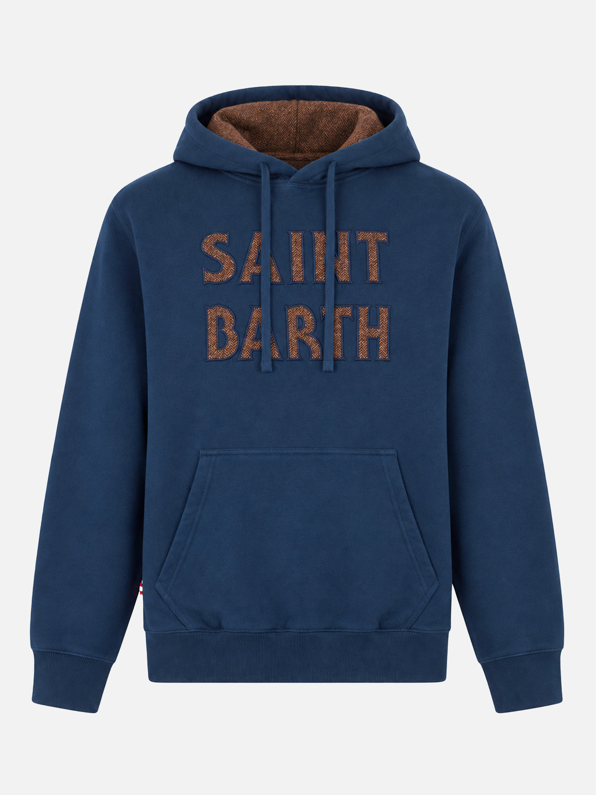 Felpa Tribeca cappuccio patch blu