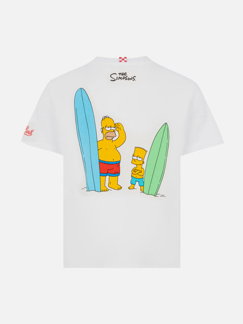 Boy cotton t-shirt with Bart and Homer print and embroidery | THE SIMPSON SPECIAL EDITION - MC2 Saint Barth