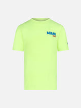 Baumwoll-T-Shirt für Jungen mit Miami Beach-Postkartendruck