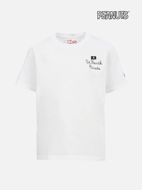 Baumwoll-T-Shirt für Jungen mit Snoopy-Aufdruck und St.-Barth-Piraten-Stickerei | SNOOPY PEANUTS SONDEREDITION