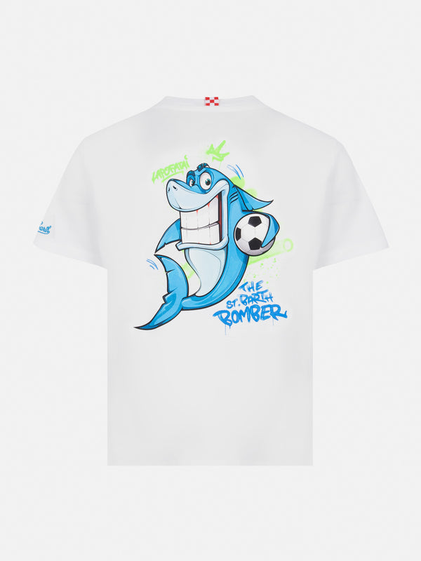 Cotton t-shirt with Cryptopuppets shark print | CRYPTOPUPPETS SPECIAL EDITION