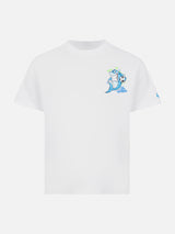 Cotton t-shirt with Cryptopuppets shark print | CRYPTOPUPPETS SPECIAL EDITION