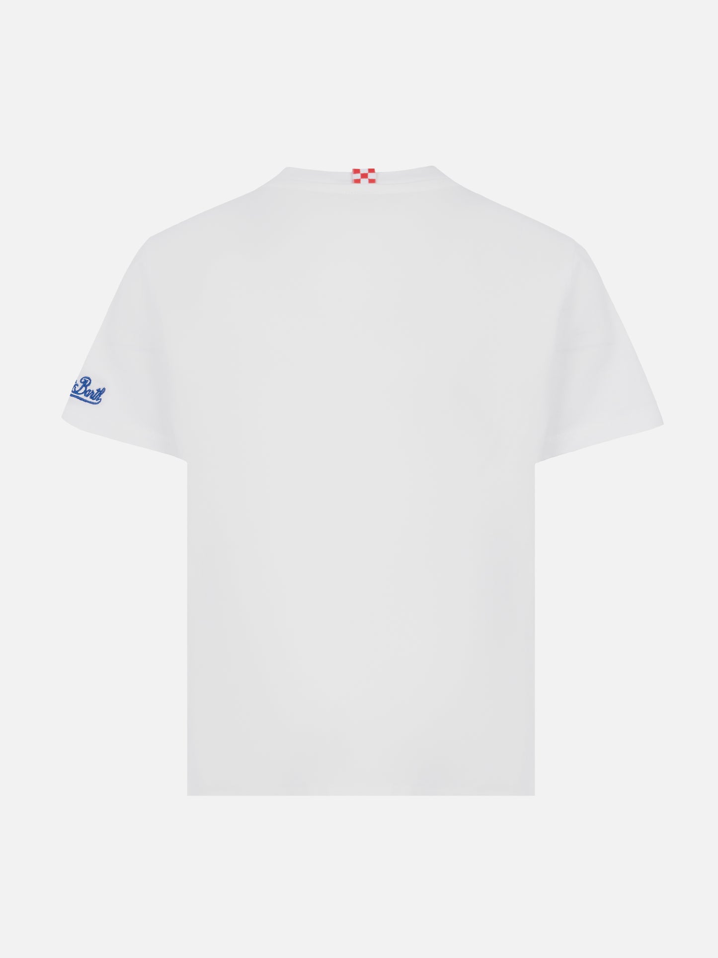 T-shirt in cotone con ricamo Run out with me