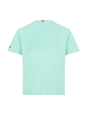 Cotton t-shirt with Cresco veloce embroidery