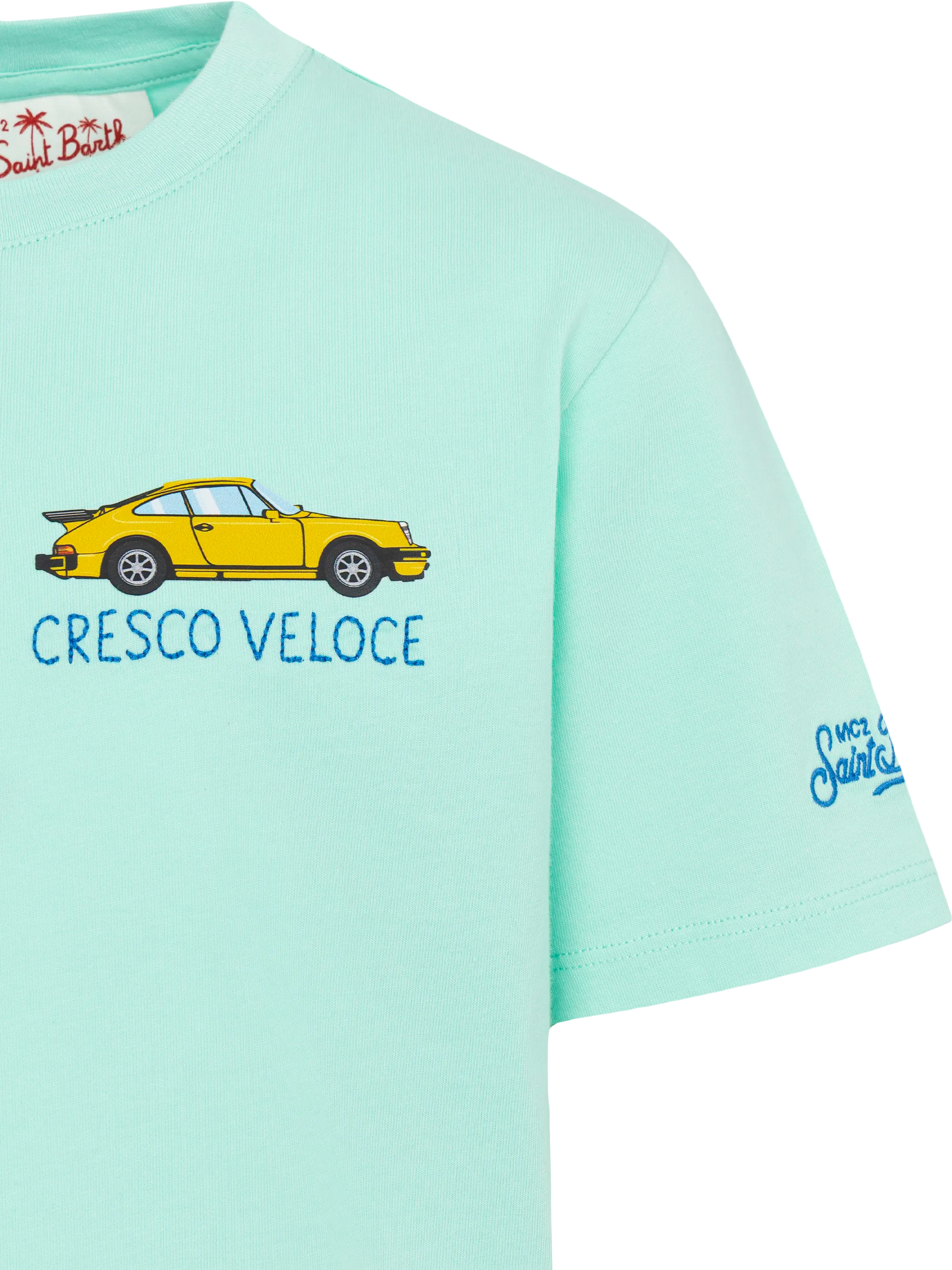 Cotton t-shirt with Cresco veloce embroidery