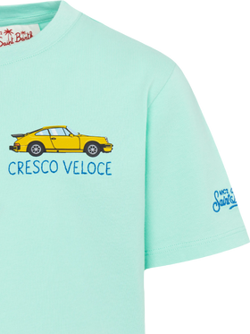 Cotton t-shirt with Cresco veloce embroidery