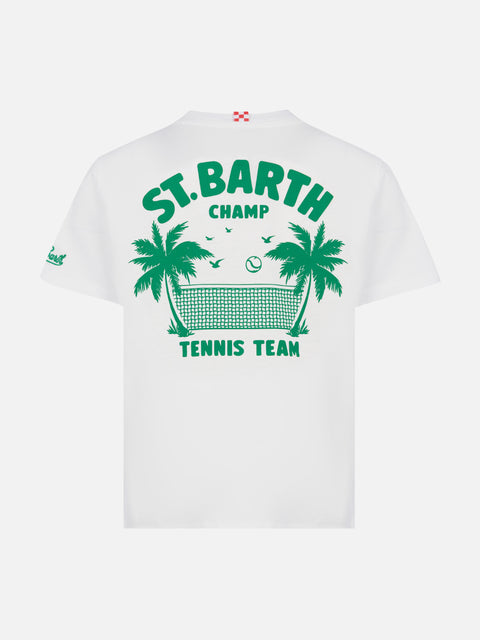 Cotton t-shirt with Saint Barth tennis team print - MC2 Saint Barth