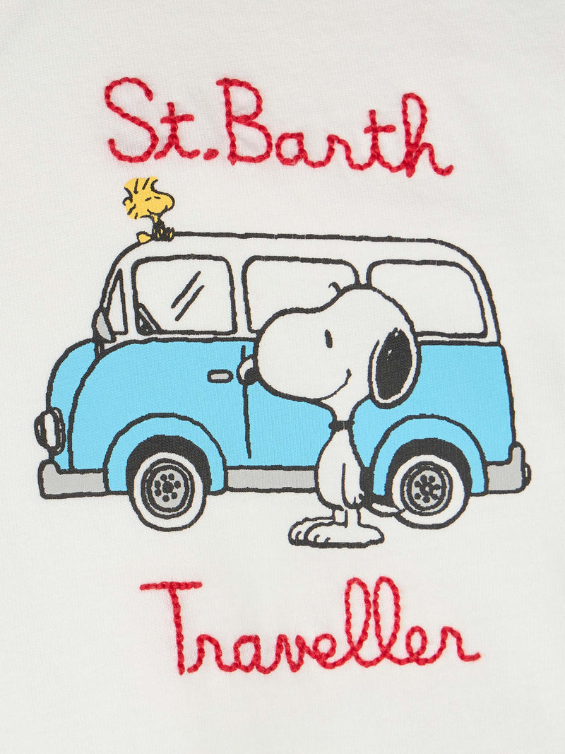 Boy cotton t-shirt with Snoopy print and St. Barth Traveller embroidery | SNOOPY PEANUTS SPECIAL EDITION